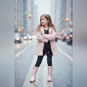 Girls Pink Rain Boots - Classic Kids Waterproof Boots